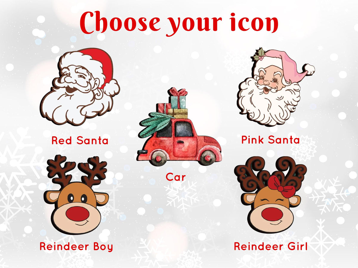 Personalized Santa & Reindeer Christmas Money Holder