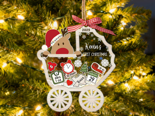 Personalized Baby's 1st Christmas Shaker Ornament