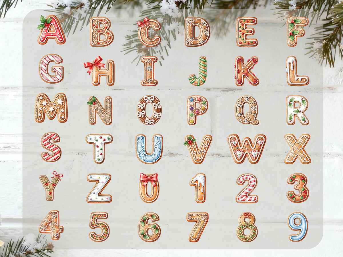 Custom Gingerbread Alphabet Letter Name Ornament