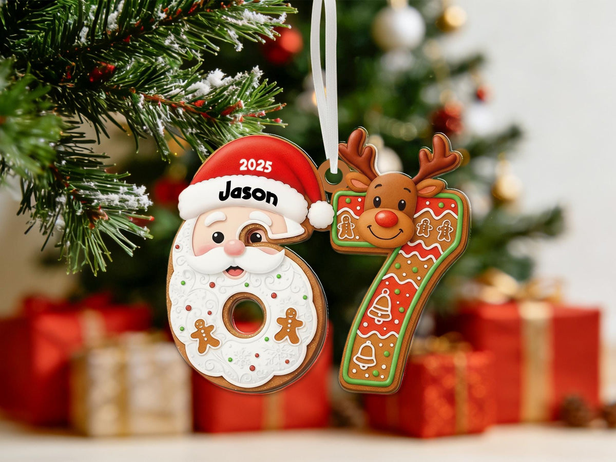Personalized Gen Alpha "6 7 Slang" Acrylic Ornament