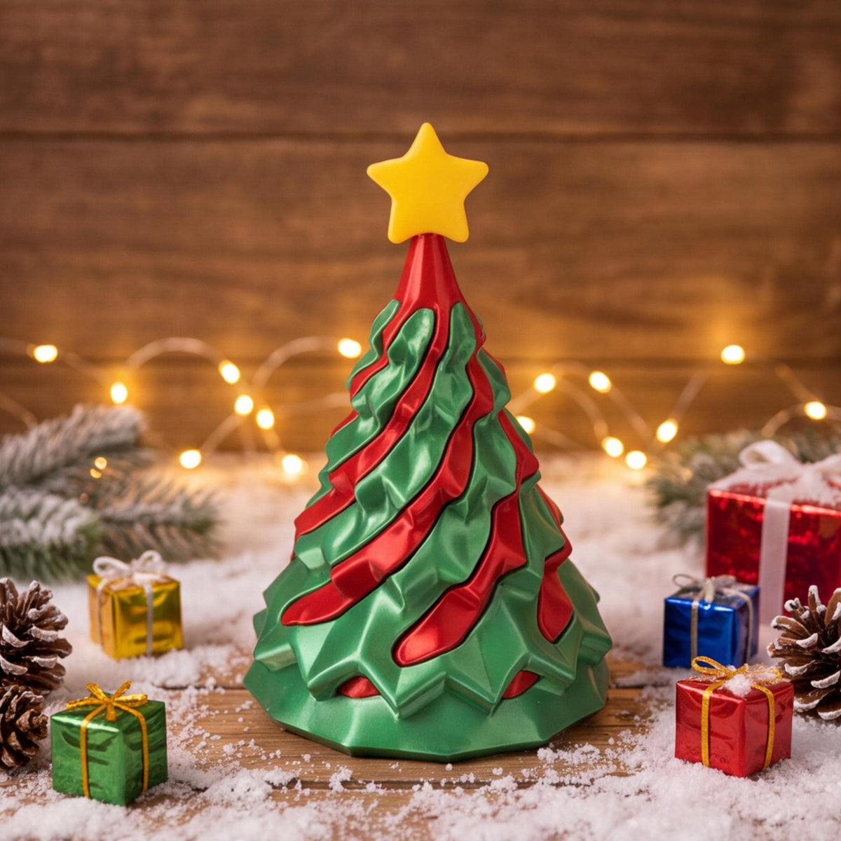3D Printed Spiral Christmas Tree Kinetic Fidget Toy