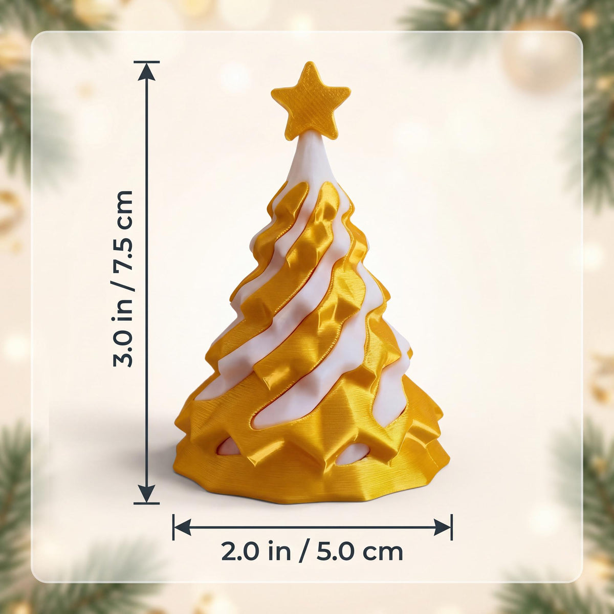3D Printed Spiral Christmas Tree Kinetic Fidget Toy