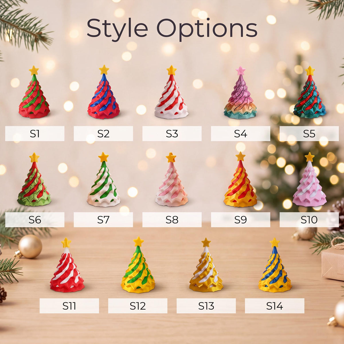 3D Printed Spiral Christmas Tree Kinetic Fidget Toy