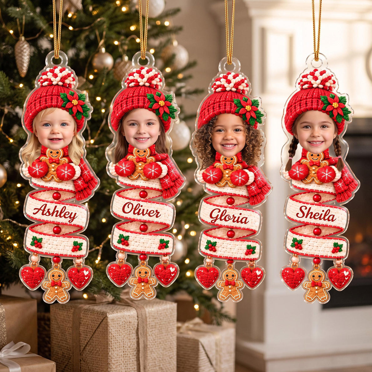Custom Baby Photo Snowman Christmas Ornament