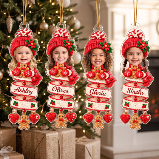 Custom Baby Photo Snowman Christmas Ornament